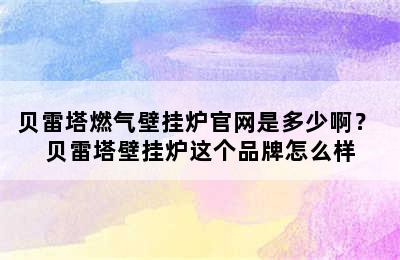 贝雷塔燃气壁挂炉官网是多少啊？ 贝雷塔壁挂炉这个品牌怎么样